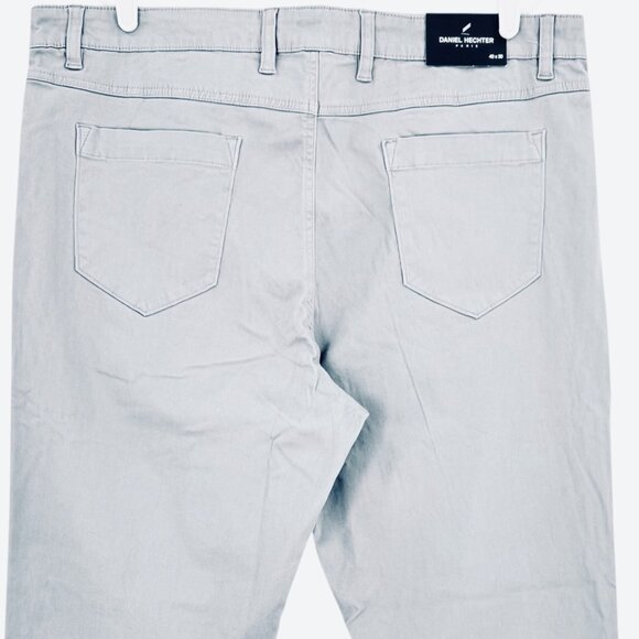 Daniel Hechter Paris Men's Regular Fit Stretch Light Grey Chino Pants 40x30 NWT - Picture 4 of 10